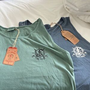 U.S. Vintage Key West Men's Tank Tops - Green and Blue